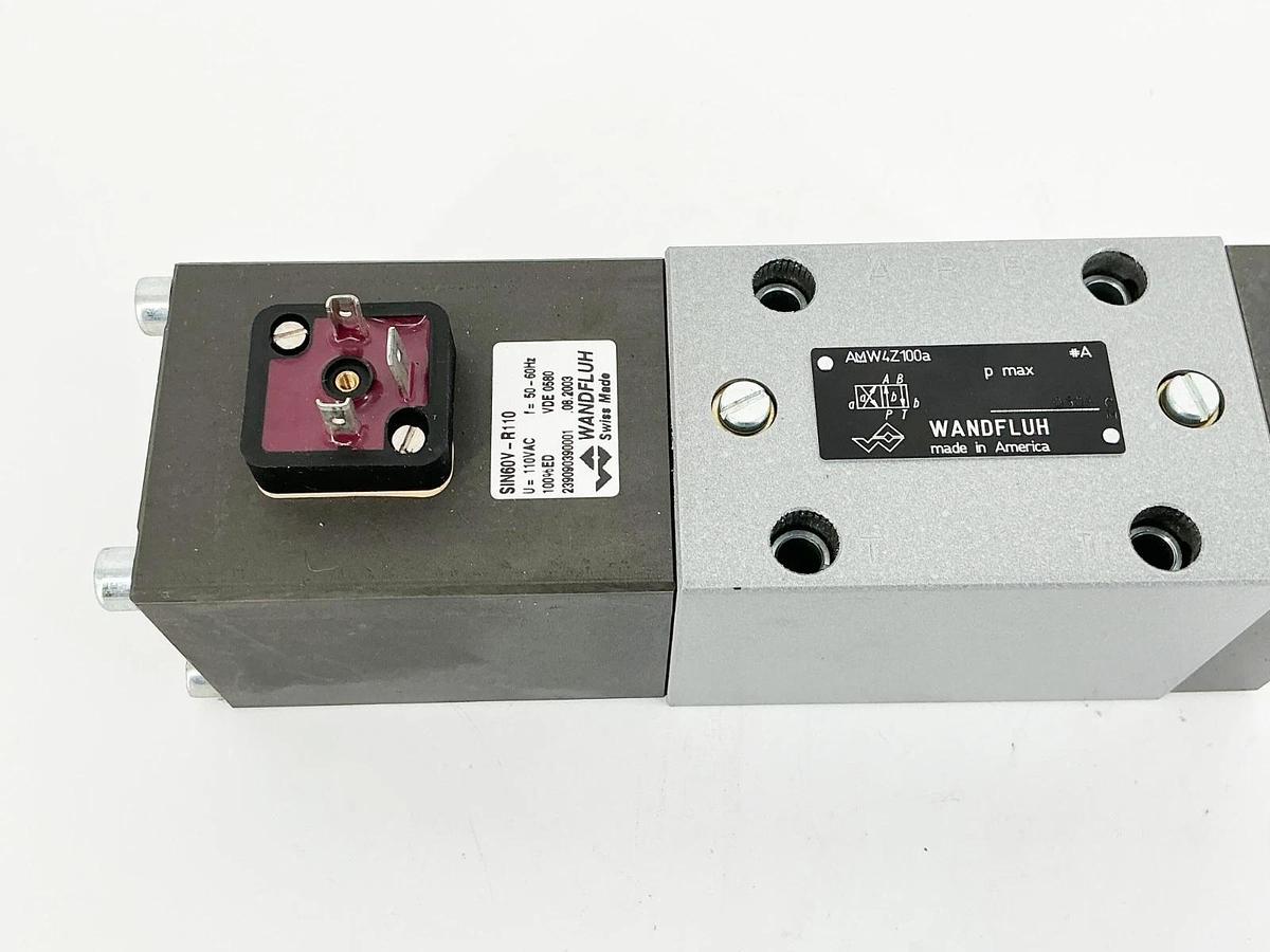 New Wandfluh AMW4Z100A Solenoid Valve 110VAC 50/60Hz