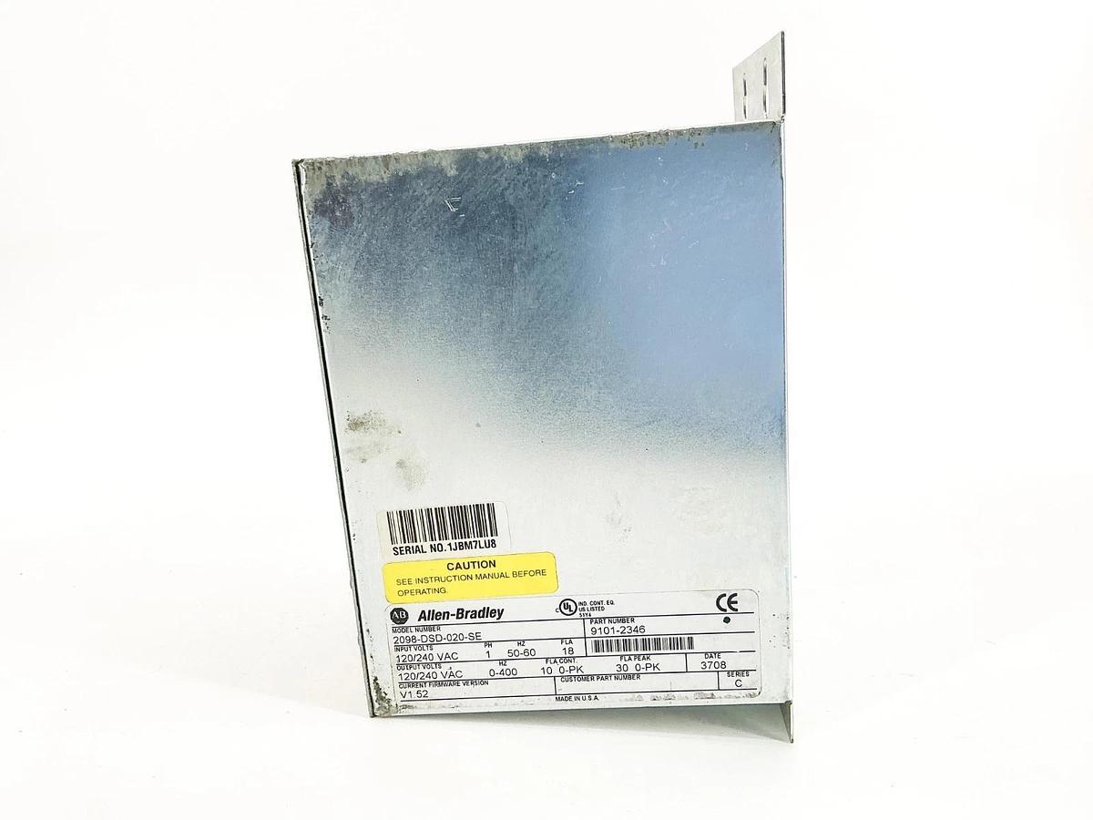 Used Allen Bradley 2098-DSD-020-SE Servo Drive 120/240V 50/60Hz 0-400Hz Ser.C