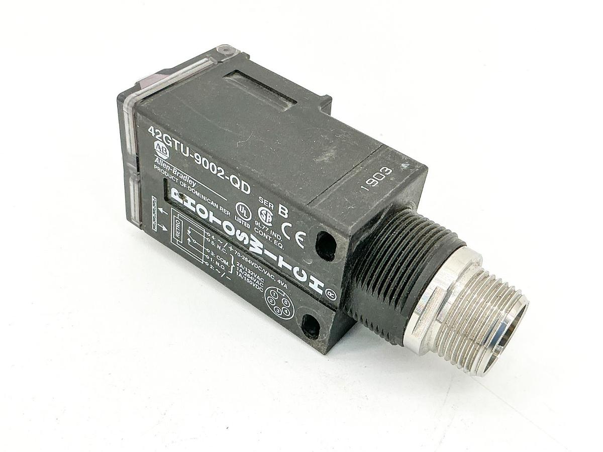 New Allen Bradley 42GTU-9002-QD Photoswitch Sensor 264VDC/VAC 4VA Ser.B - No Box