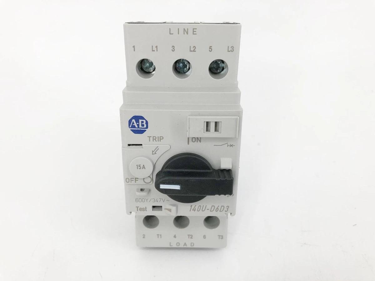New Allen Bradley 140U-D6D3-C15 Ser. C Circuit Breaker 600Y/347V 15A 3P