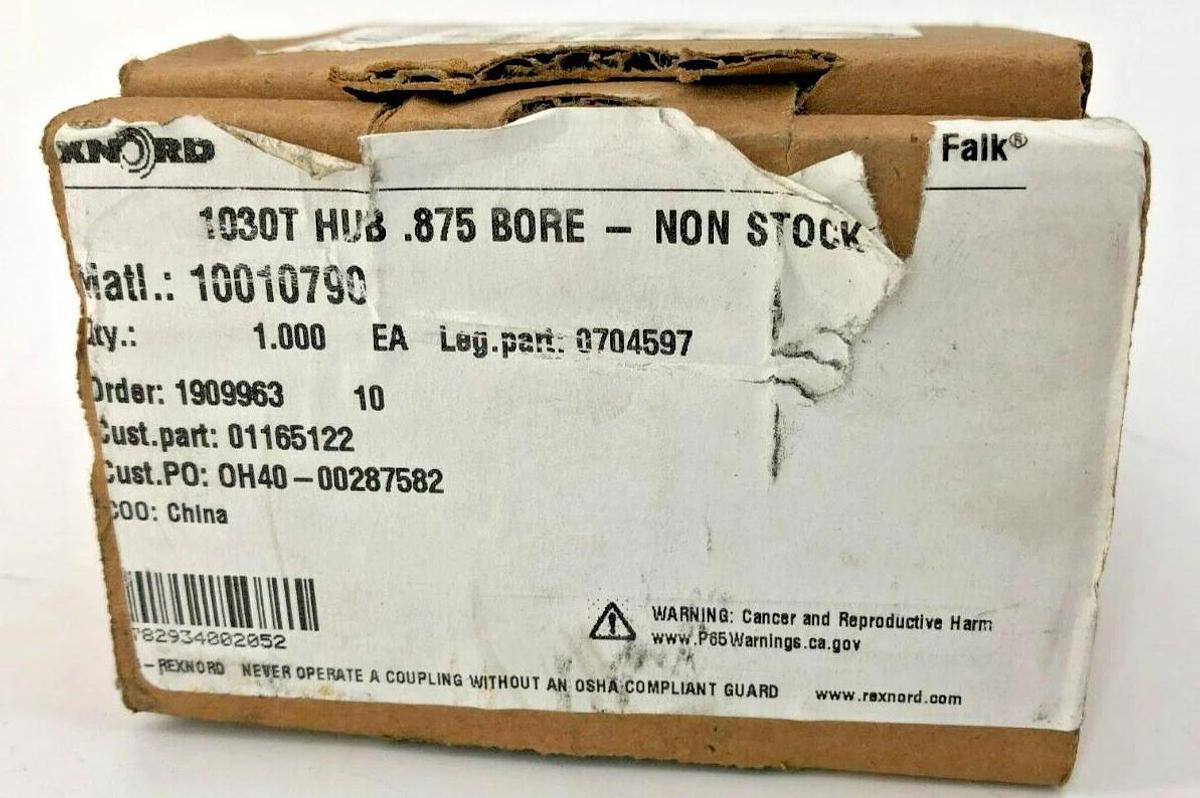 New Rexnord 1030T HUB .875 BORE Coupling Hub 7/8" Bore 0704597 10010790