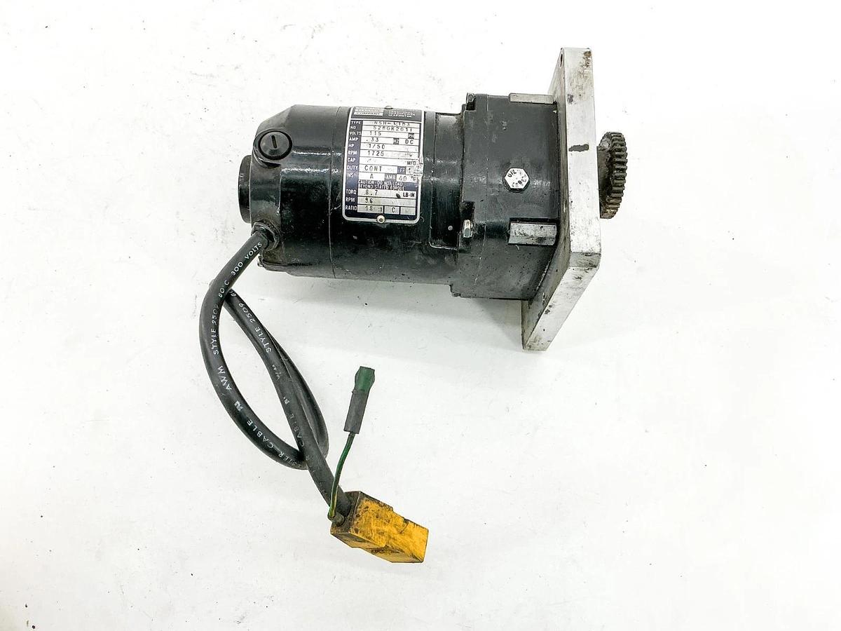 Used Bodine N28GK201I Gear Motor 115V 1725RPM 18:1 Ratio NSH-11D3