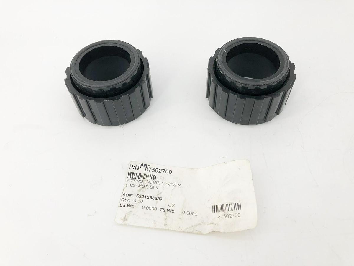 Lot of 2 New Superior WM-87502700 Complete Fittings 1-1/2"S X 1-1/2" MBT Black