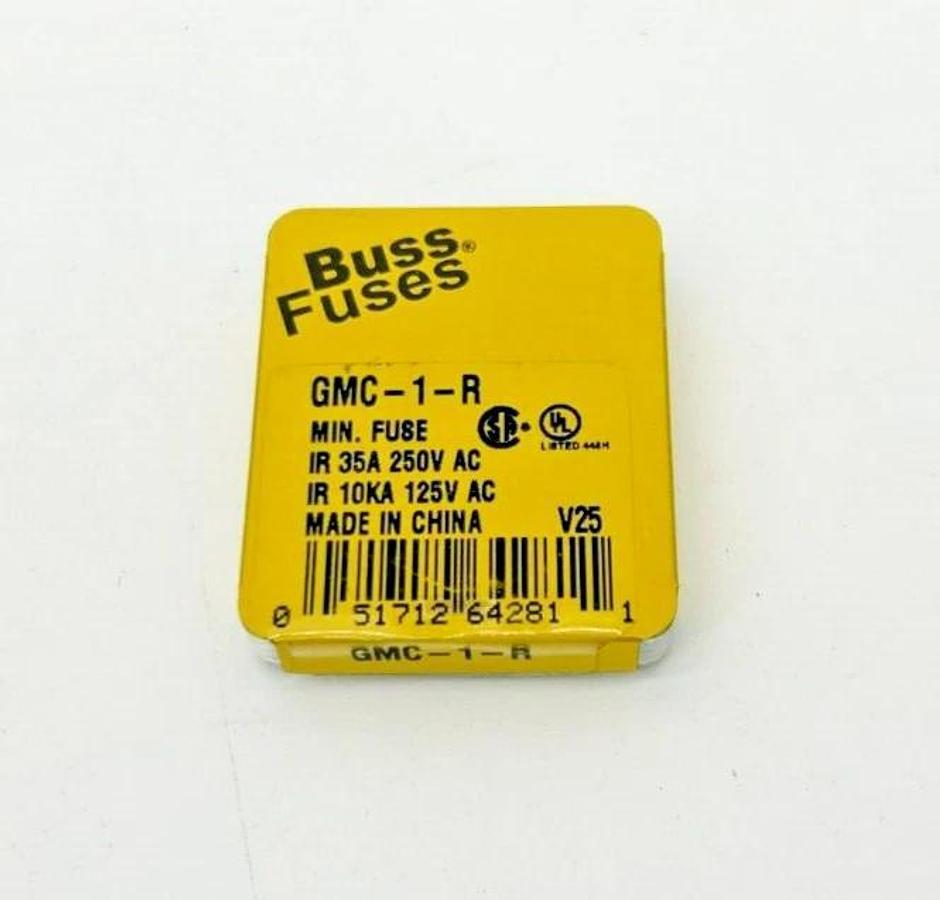 Lot of 10 New Bussmann GMC-1-R Time Delay Fuses 1A 250V