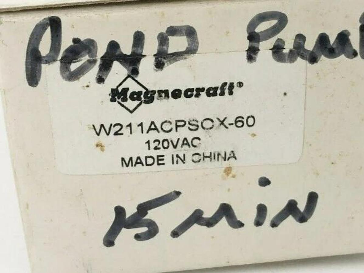 New Magnecraft W211ACPSOX-60 Time Delay Relay 120VAC 1-15min.
