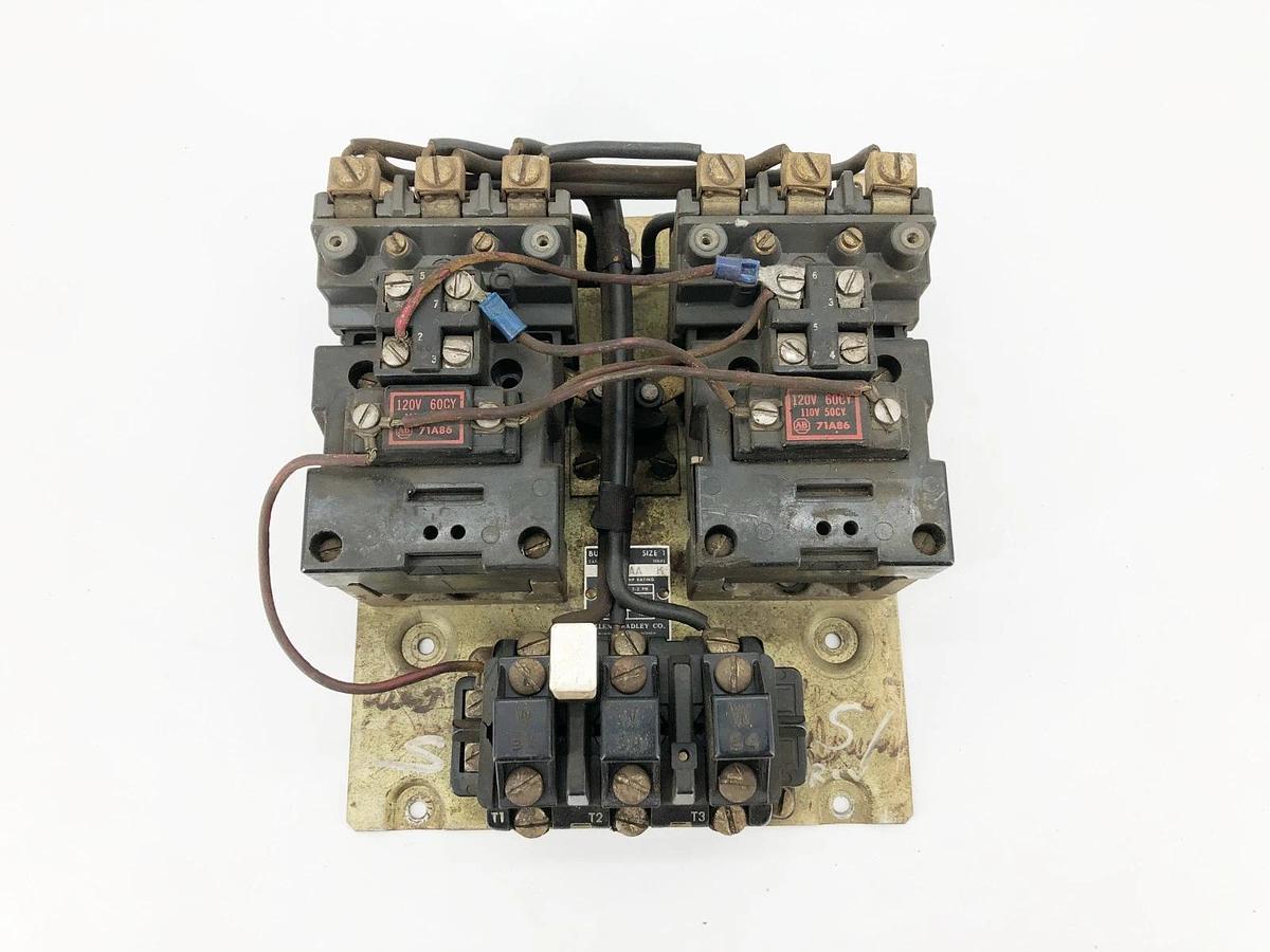 Used Allen Bradley 705BAA Ser. K Starter Assembly 71A86 Coils 120/60 110/50
