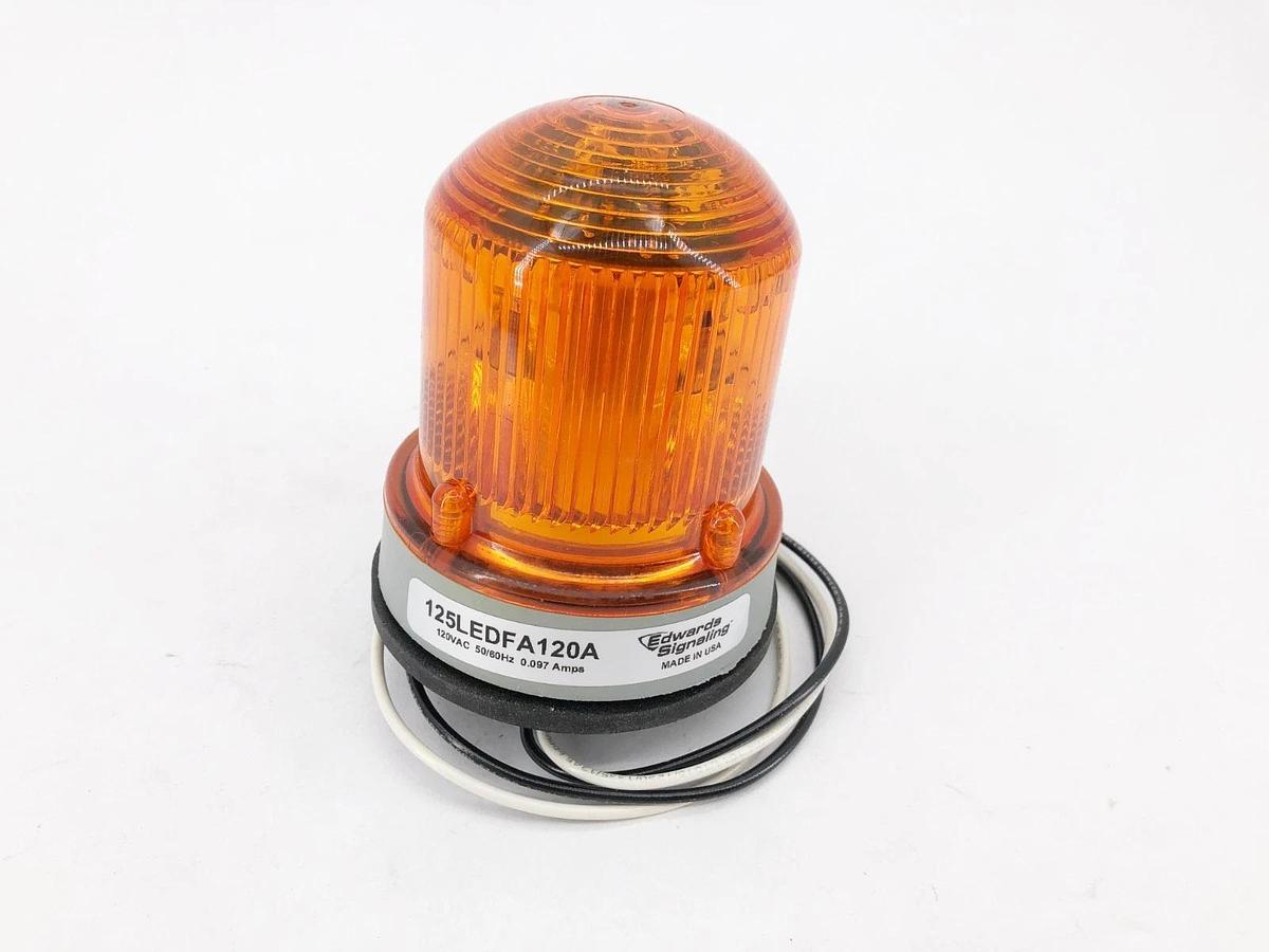 New Edwards Signaling 125LEDFA120A Flashing LED Amber 120VAC 104FLEDA-N5