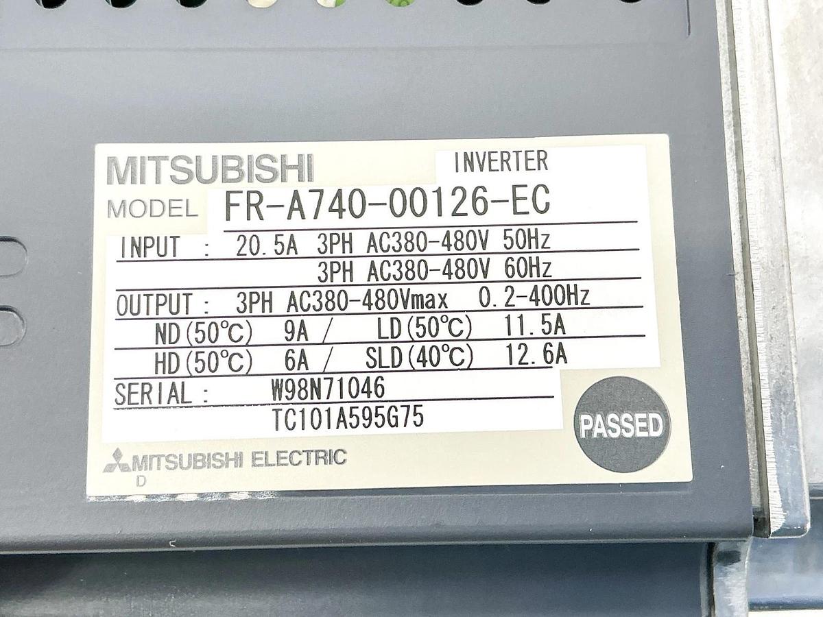 New Mitsubishi Electric FR-A740-00126-EC AC Frequency Inverter 3PH 480V 50/60Hz