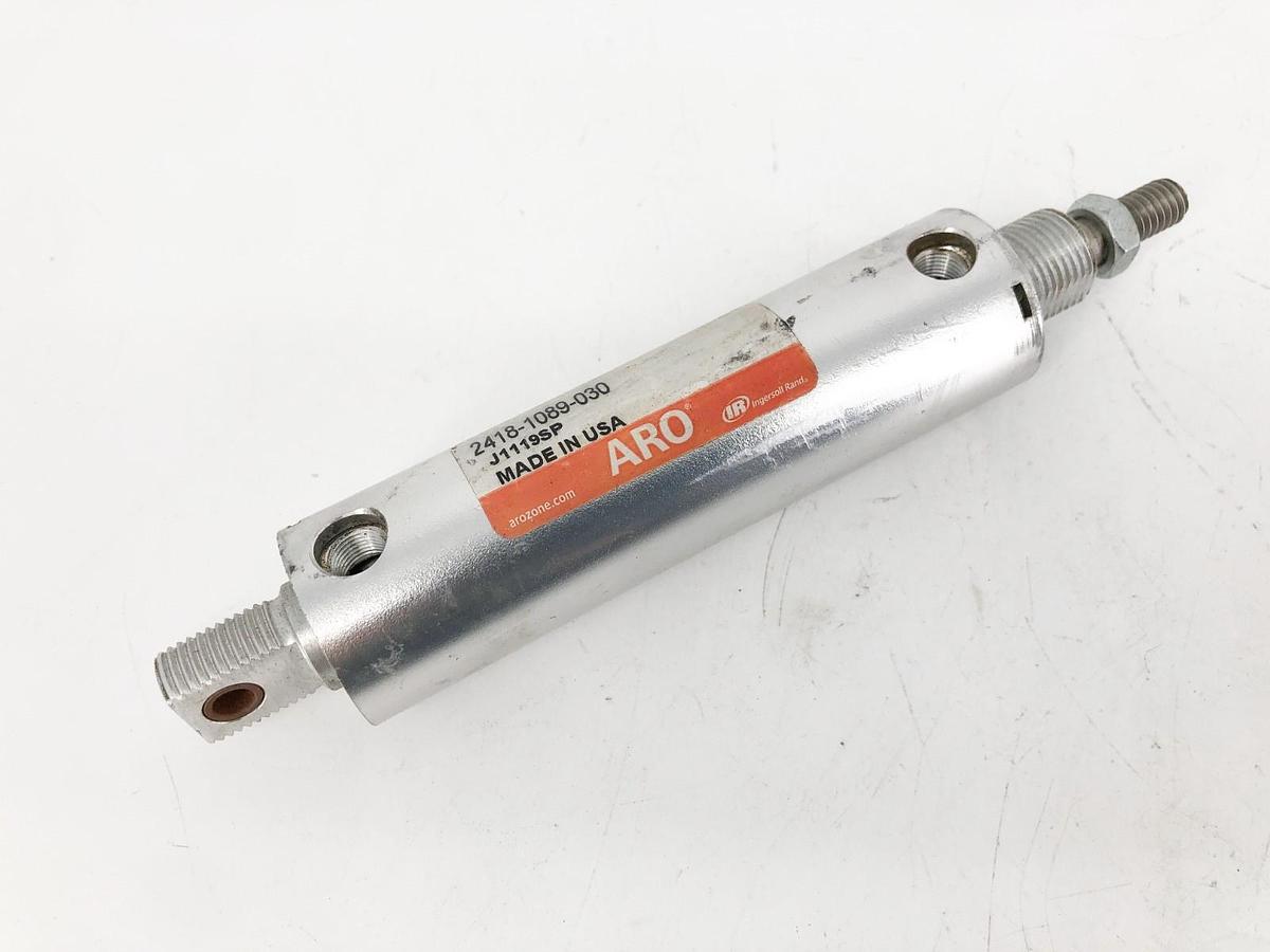 Used ARO 2418-1089-030 Pneumatic Cylinder 1-1/8" Bore 3" Stroke