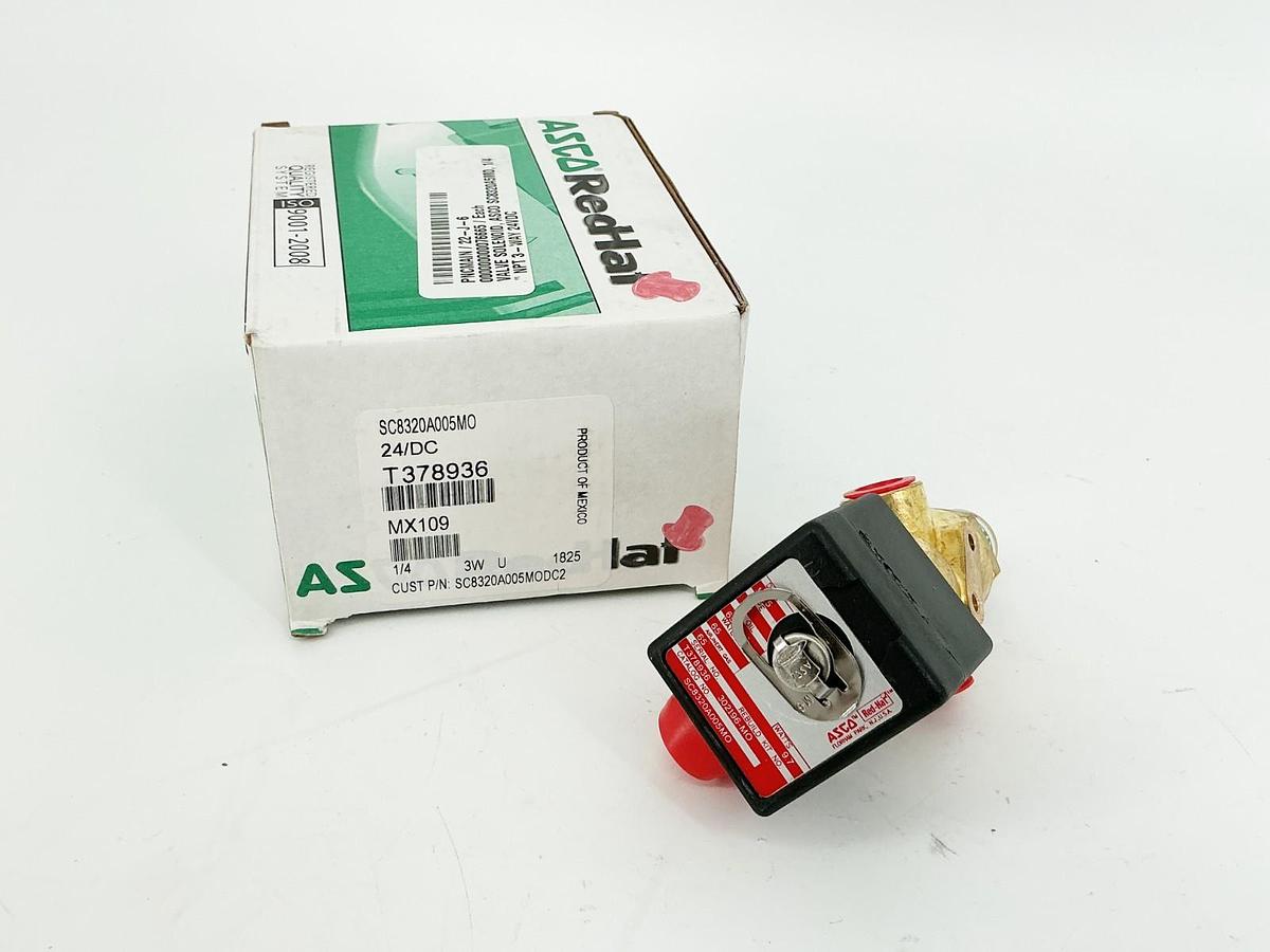 New Asco SC8320A005MO Solenoid Valve 1/4" 9.7W 24VDC