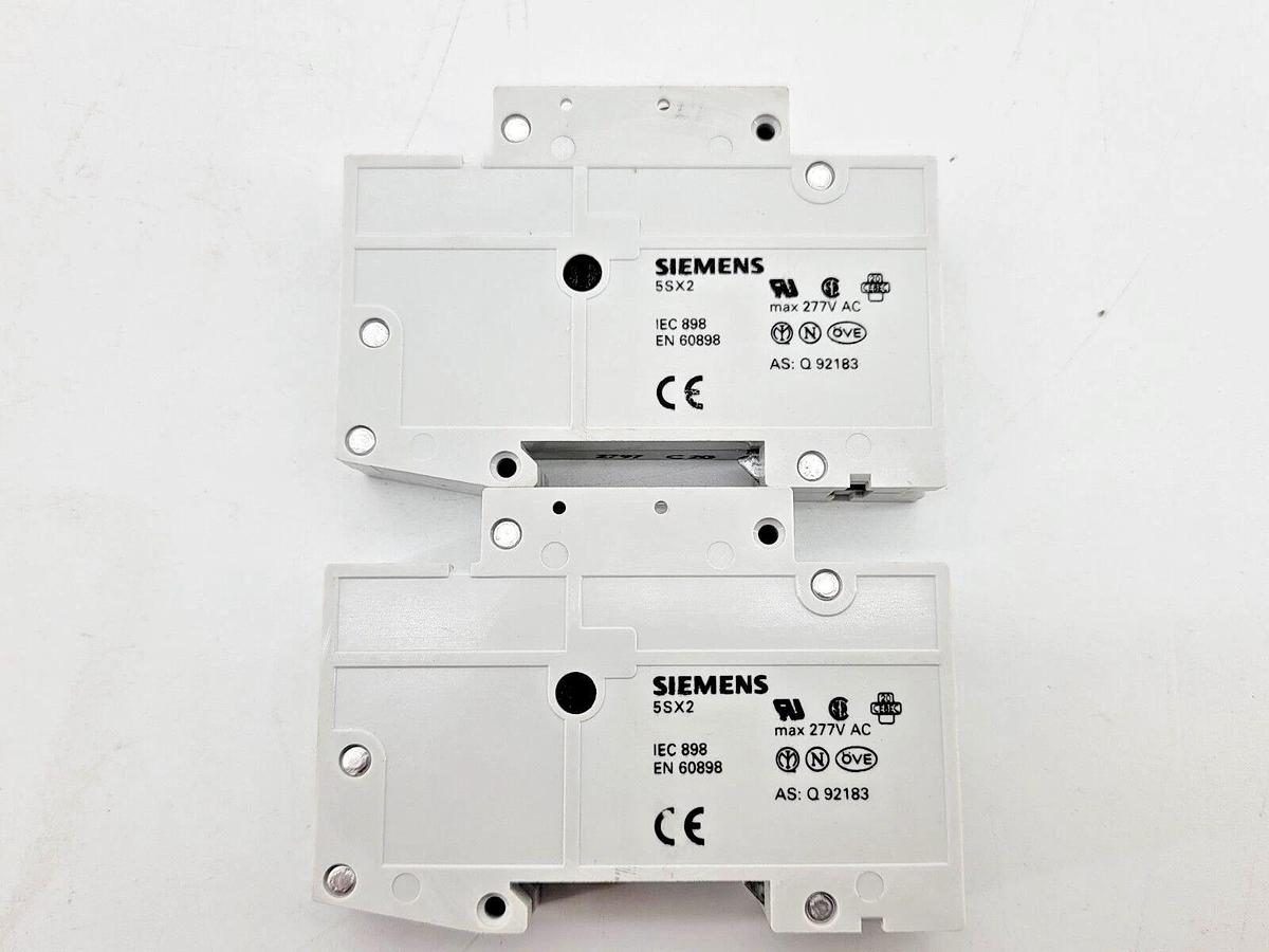 Lot of 2 New Siemens 5SX2120-7 Circuit Breakers 1P 20A C20