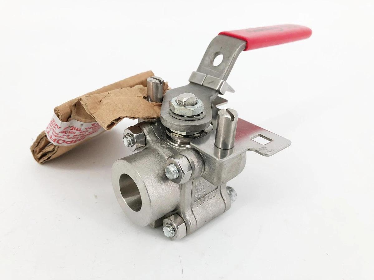 New Flowserve 3/8-596666TTSW-V77-R21 Stainless Steel Ball Valve 1000psi - No Box
