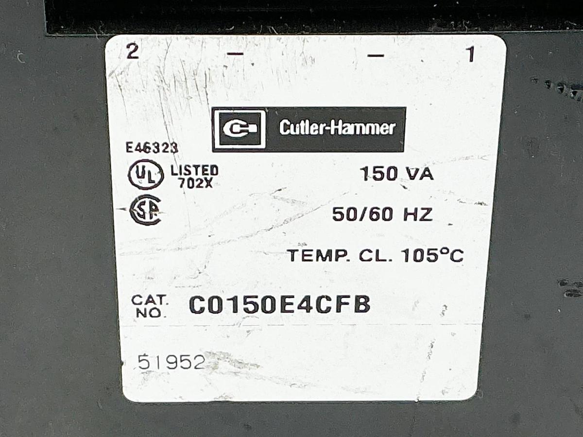New Cutler Hammer C0150E4CFB Transformer 150VA 50/60Hz 600V 30A - No Box