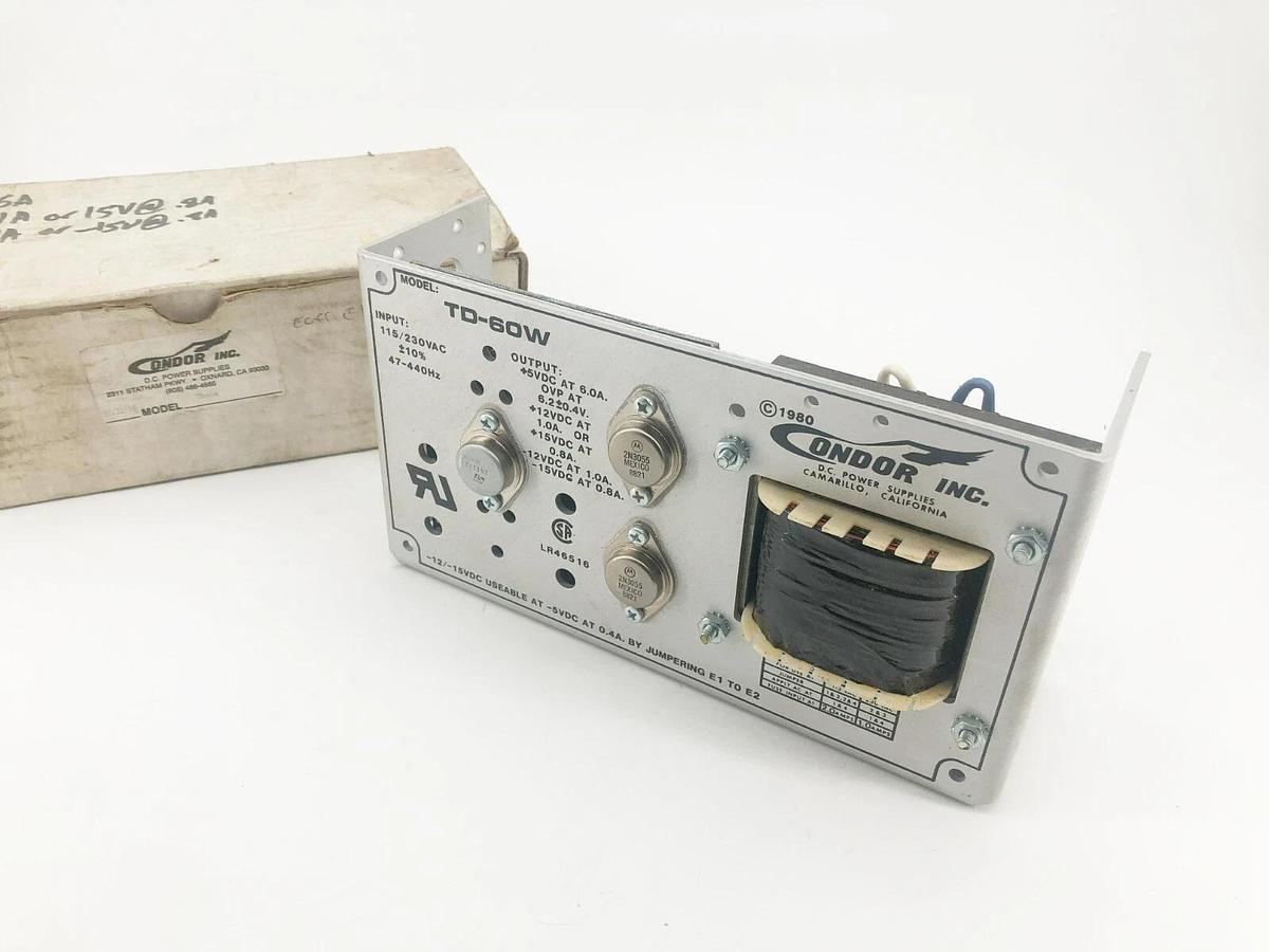 New Condor TD-60W Power Supply 115/230VAC 47-440Hz