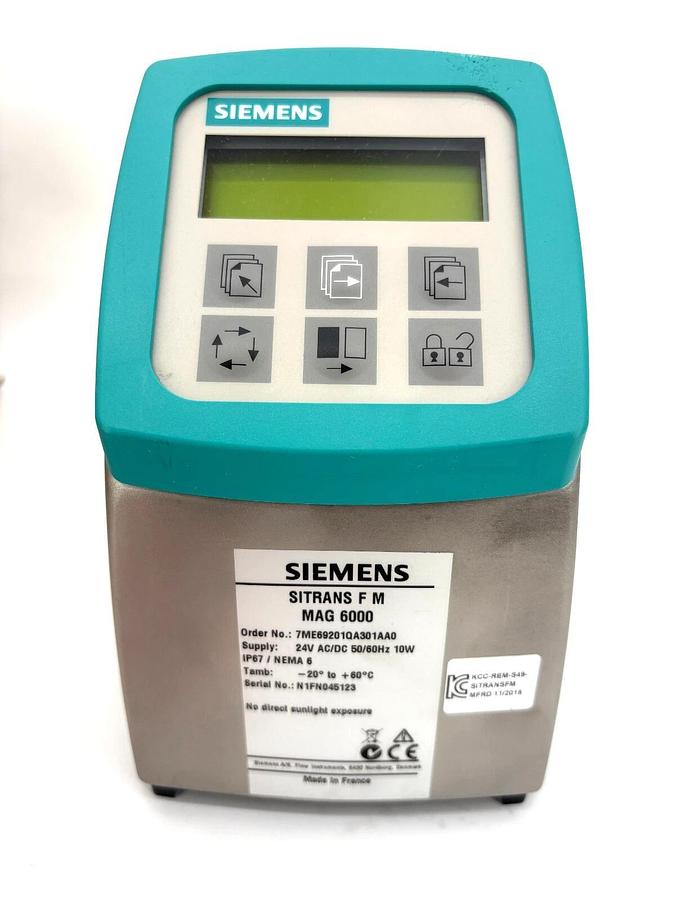 New Siemens 7ME69201QA301AA0 Flow Transmitter Sitrans FM Mag 6000 24V 10W