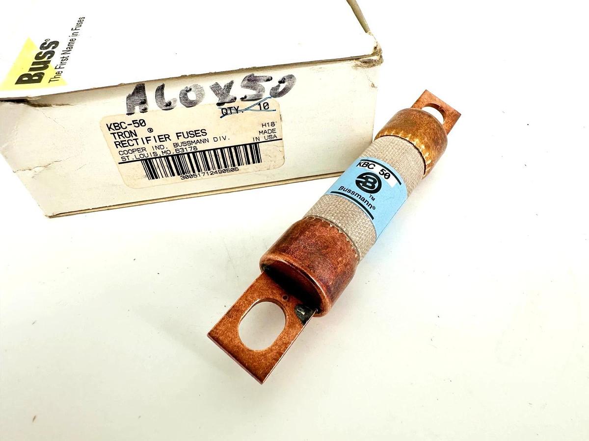 New Bussmann KBC-50 Tron Rectifier Fuse 50A 600V - No Box