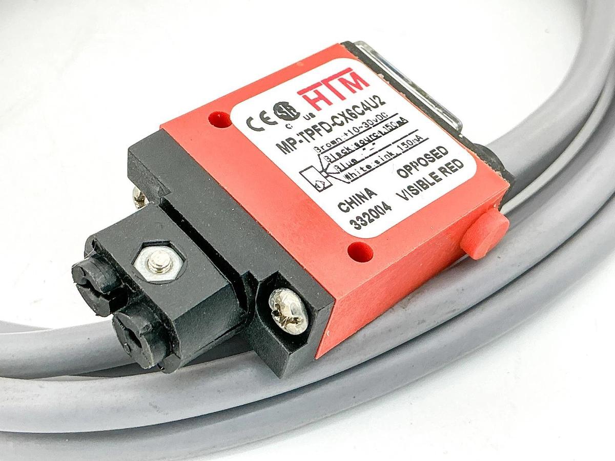 New HTM MP-TPFD-CX6C4U2 Photoelectric Sensor 10-30VDC 150mA W/ Mounting Bracket
