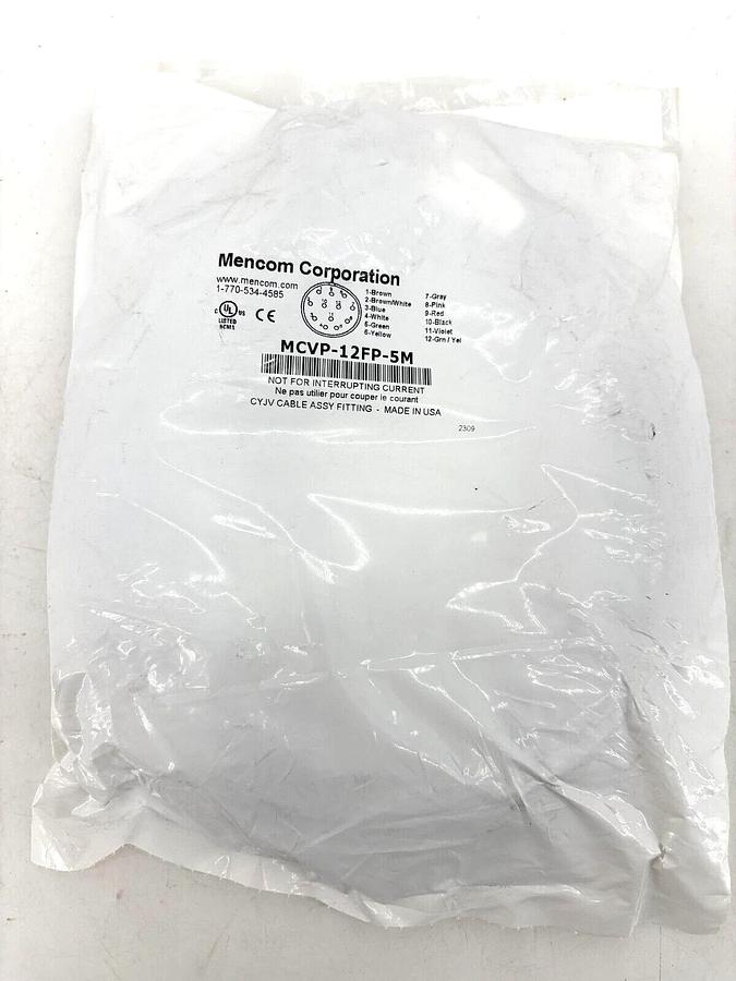 New Mencom MCVP-12FP-5M MCV Shielded Cable Cordset 12P 5m Length