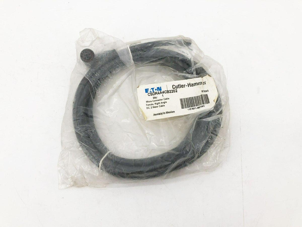 New Eaton Cutler Hammer CSDR4A4CB2202 Connector Cable 4P Female Right Angle 2m