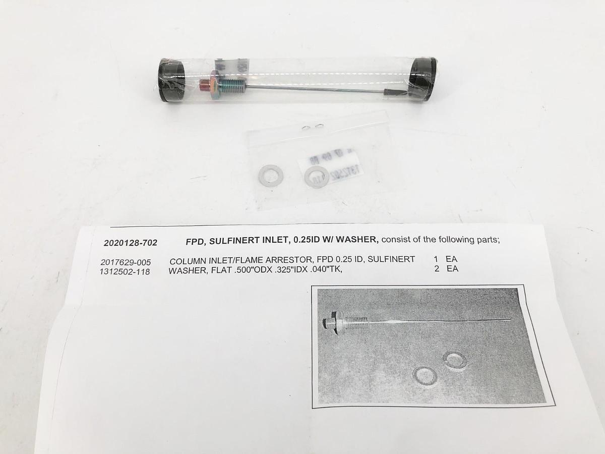 New Siemens US2:2020128-702 FPD Sulfinert Inlet 0.25 ID w/ Washer - No Box