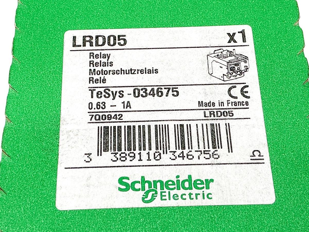 New Schneider Electric LRD05 Overload Relay 1A 690V 6kV 034675