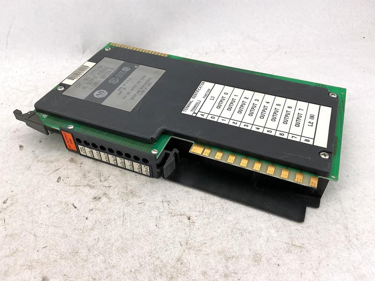 Used Allen Bradley 1771-OA Ser B AC Output Module PLC Rack 8-Point 1.5A 120V