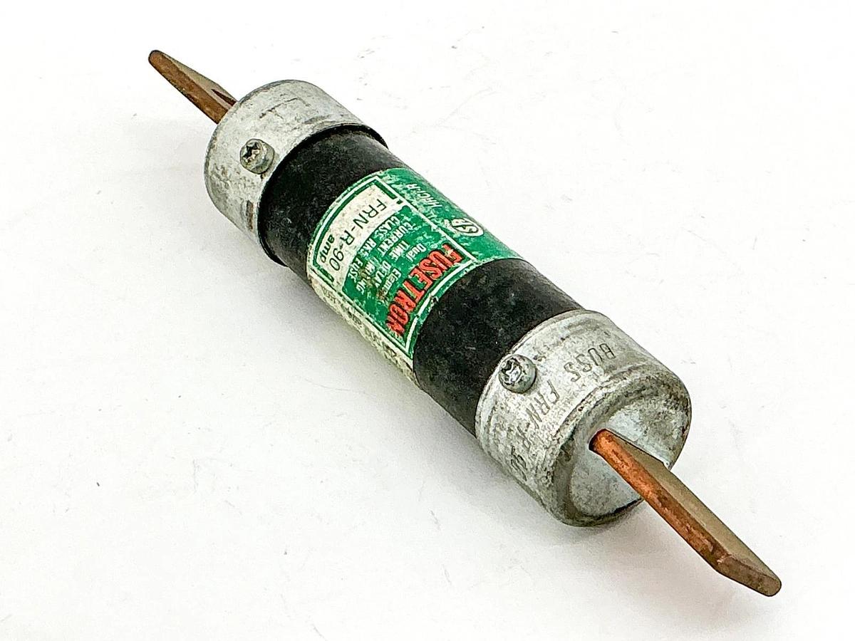 New Lot of 2 Bussmann FRN-R-90 Dual Element Fuse 90A 250V Class RK5 - No Box