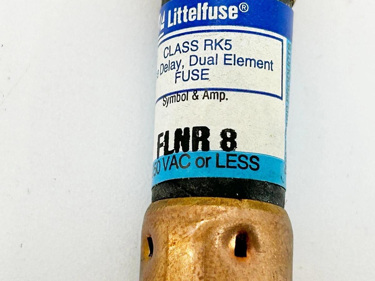 New Lot of 4 Littelfuse FLNR 8 Time Delay Dual Element Fuse 8A 250VAC