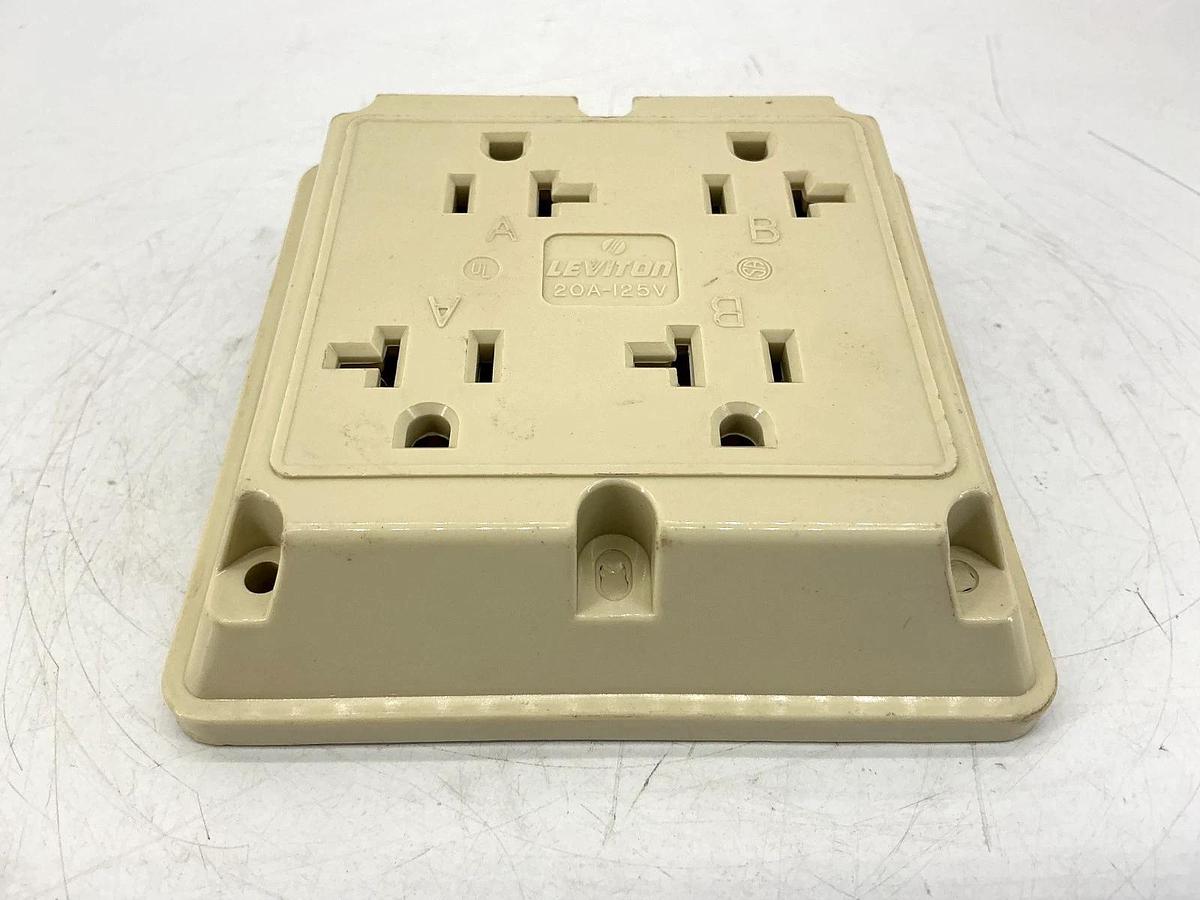 New Leviton 21254-I Grounding 4-in-1 Receptacle 2P 3-Wire 20A 125V - No Box