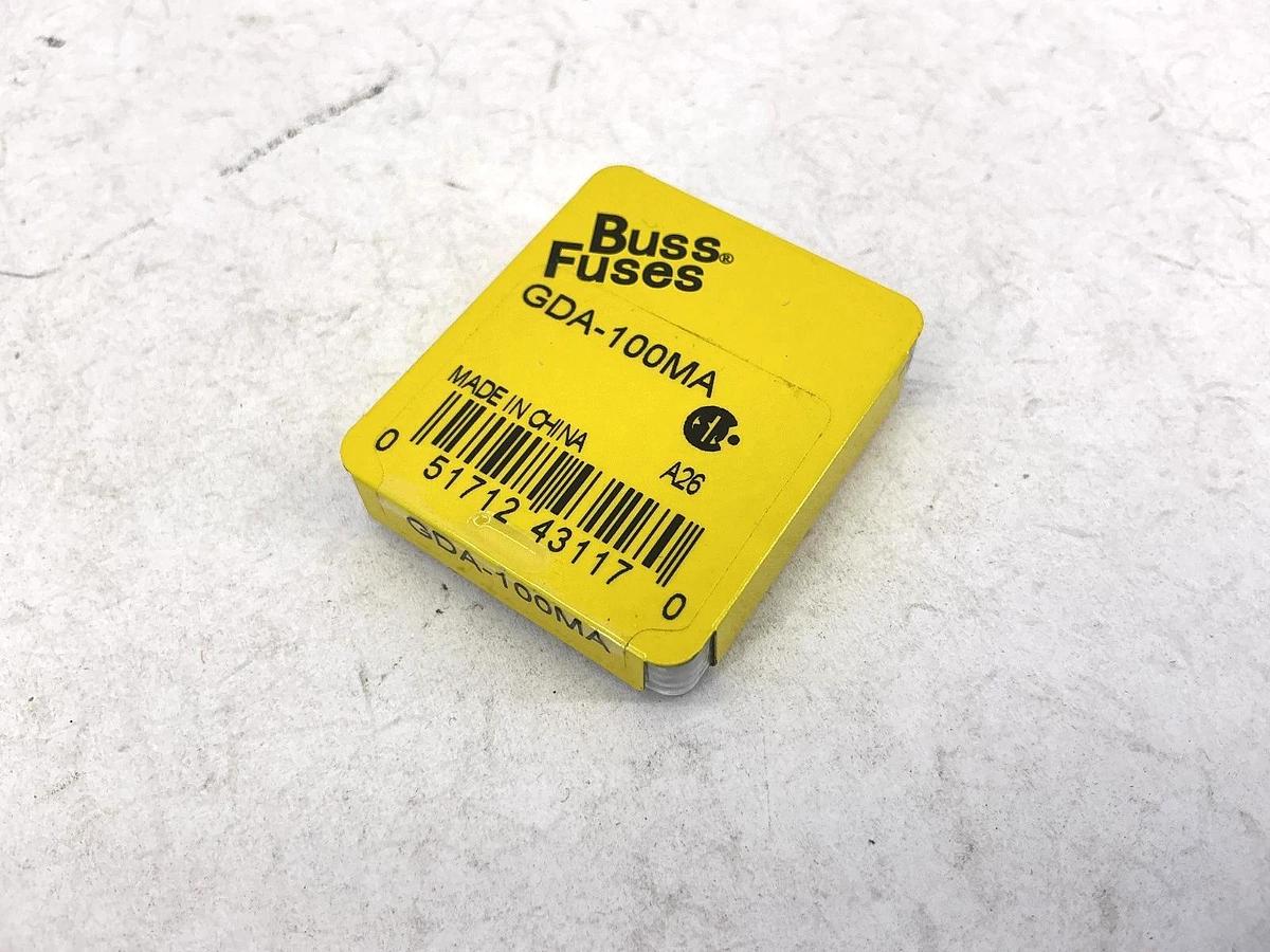 Lot of 10 New Bussmann GDA-100MA Mini Fuses 100mA 250V
