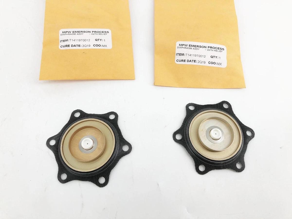 Lot of 2 New Fisher Emerson T14119T0012 Diaphragm Assemblies