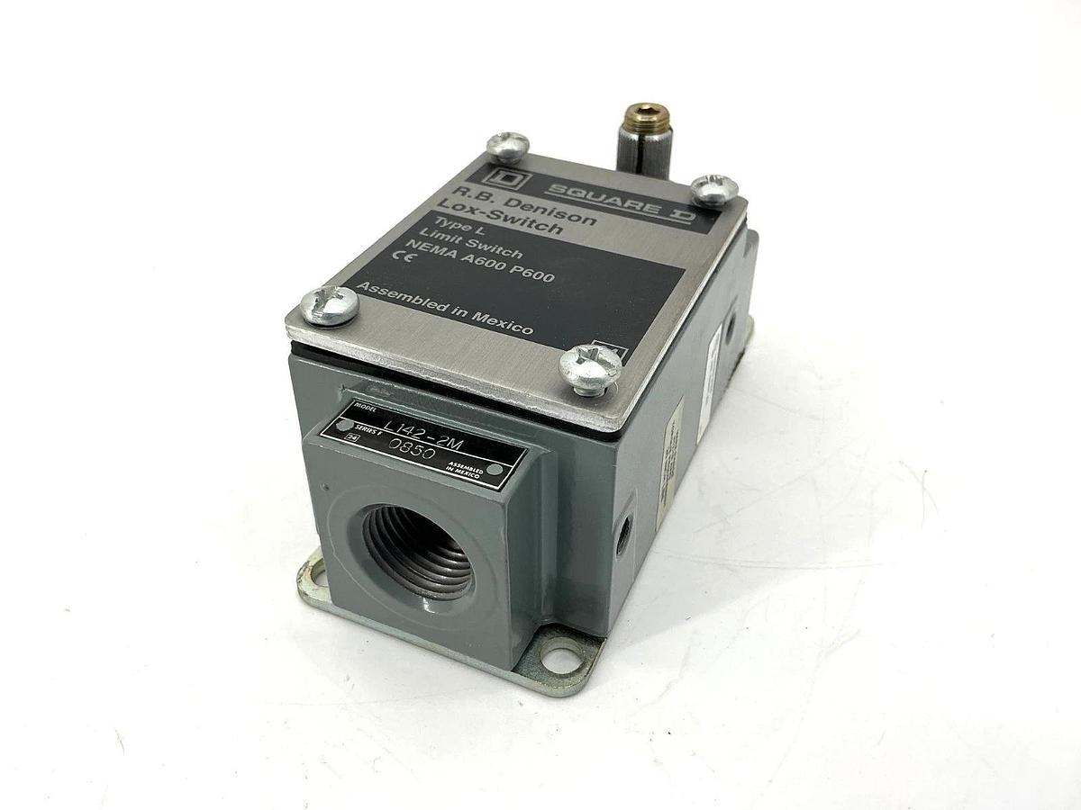 New Square D L142-2M Ser F Limit Switch RB Denison Lox-Switch 10A 600VAC L1422M