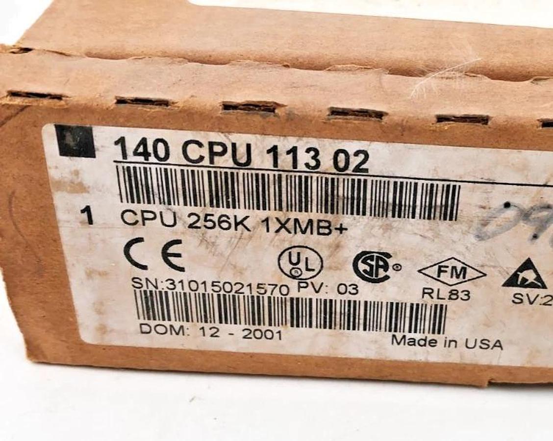 New Schneider Automation 140CPU11302 Modicon Controller Board CPU 256K 1XMB+