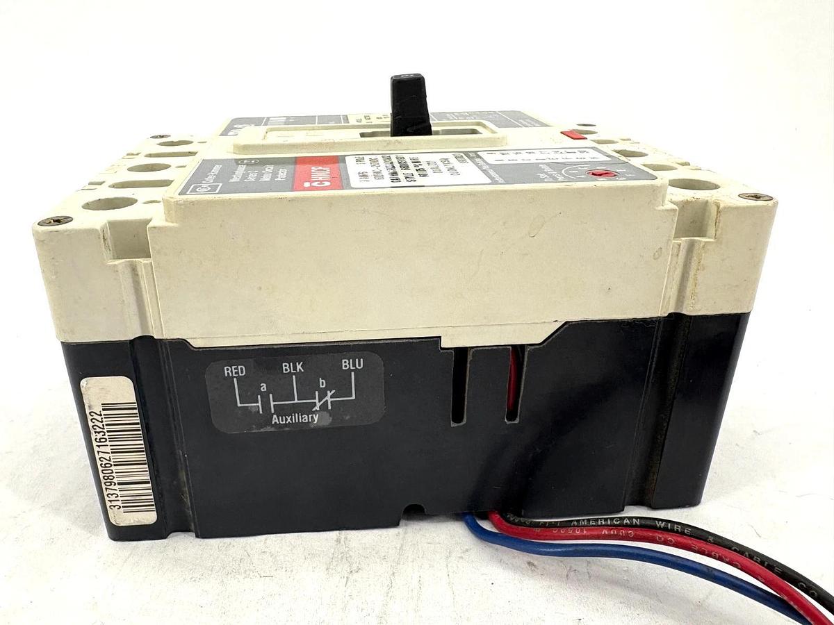 Used Cutler-Hammer HMCP003A0CA02 3A Circuit Breaker w/ A1X1LB Aux. Switch 600VAC 3P