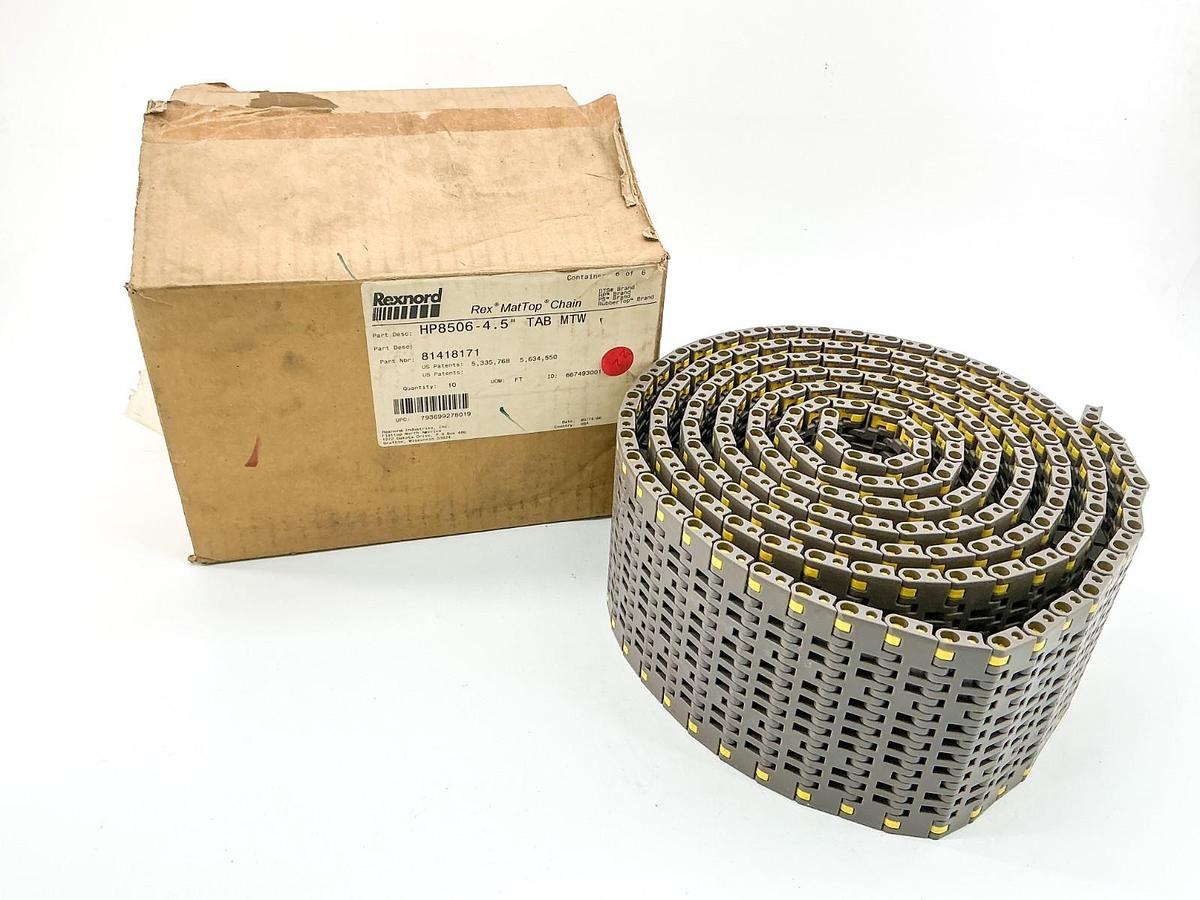 New Rexnord HP8506-4.5" TAB MTW 10FT 81418171