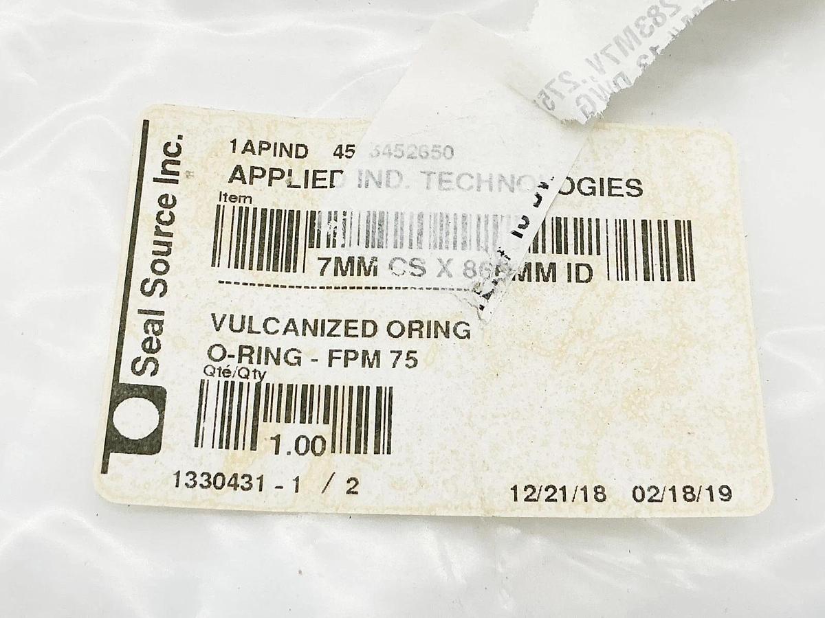 New Applied Industrial Technologies 283M7V - O-Ring 7MMCSX866MM ID