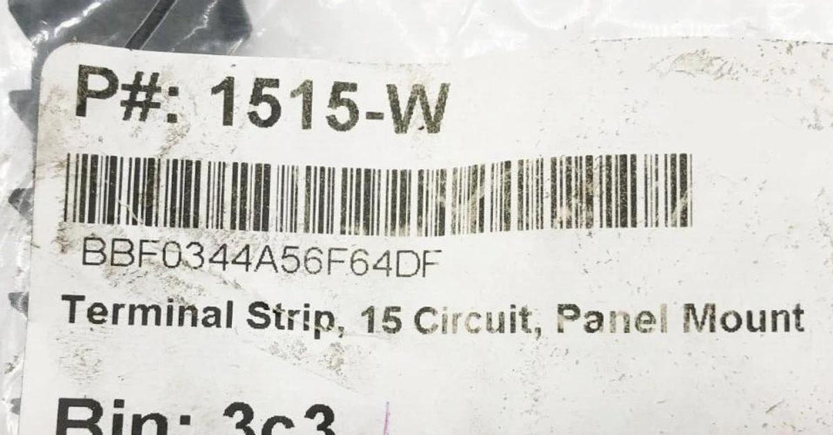 Lot of 2 New Curtis Industries 1515W Panel Mount Terminal Strip 15 Circuit