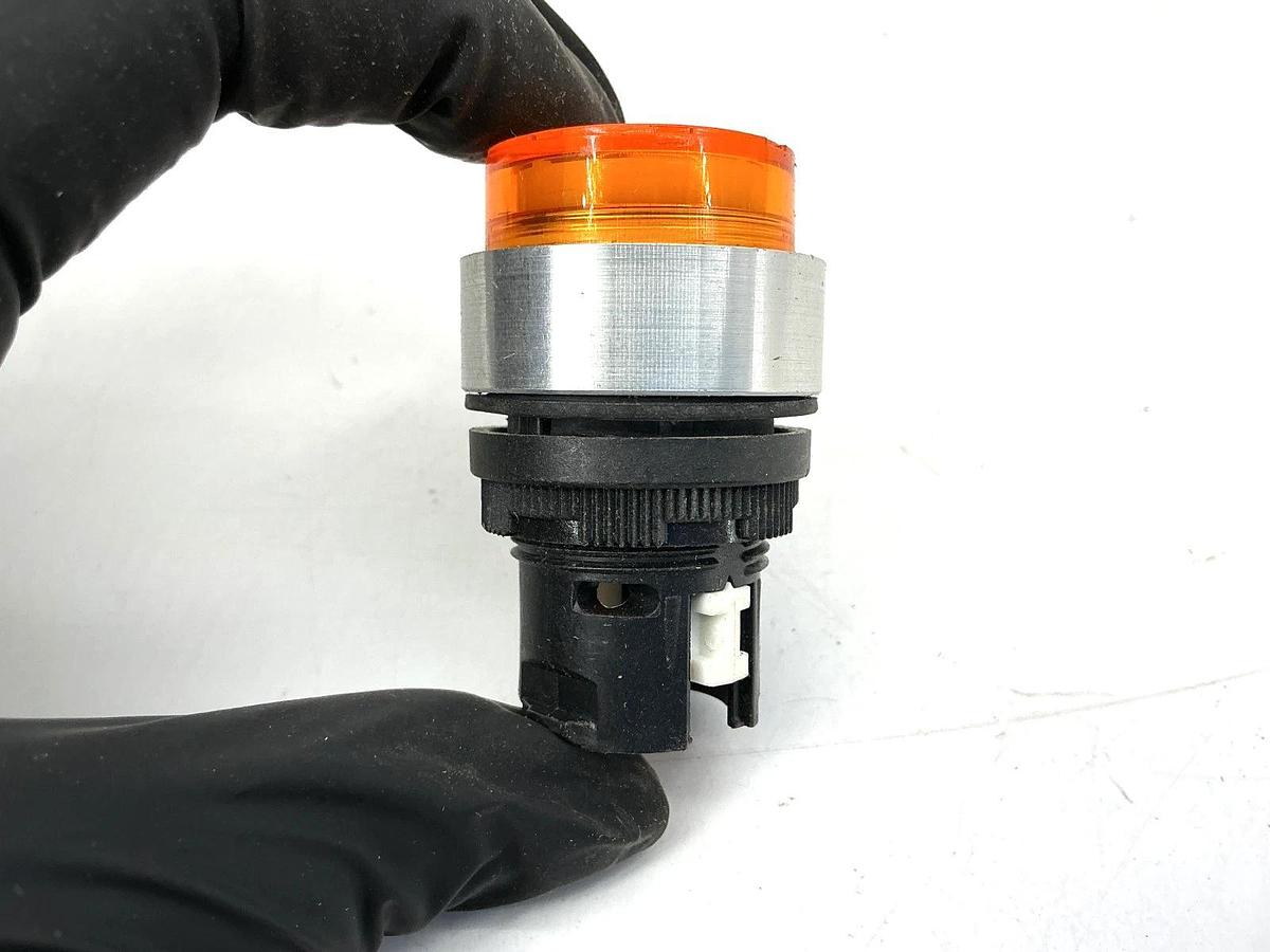 Used Assorted Lot of 7 Allen Bradley Illuminated Pushbutton Extended Amber