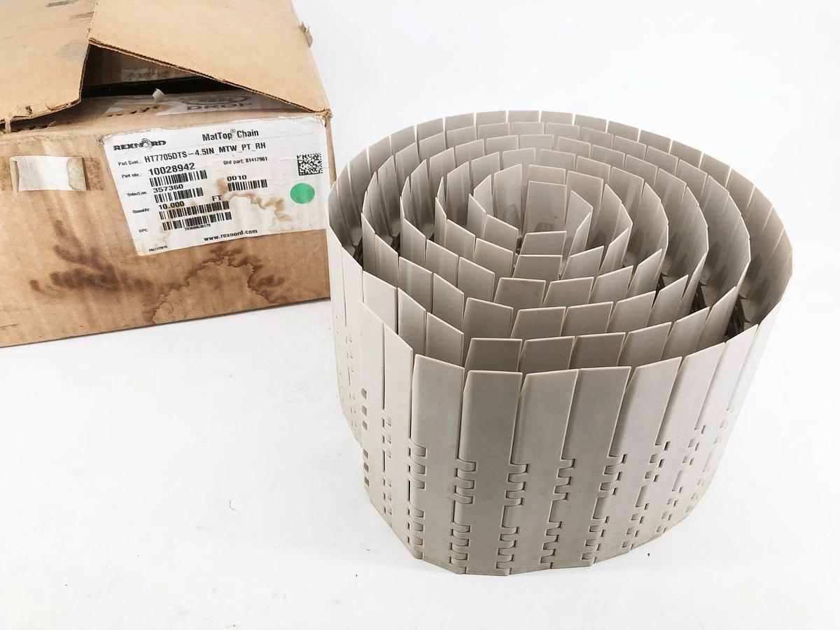 New Rexnord HT7705DTS-4.5IN MTW PT RH MatTop Chain 10 FT. 10028942 81417961