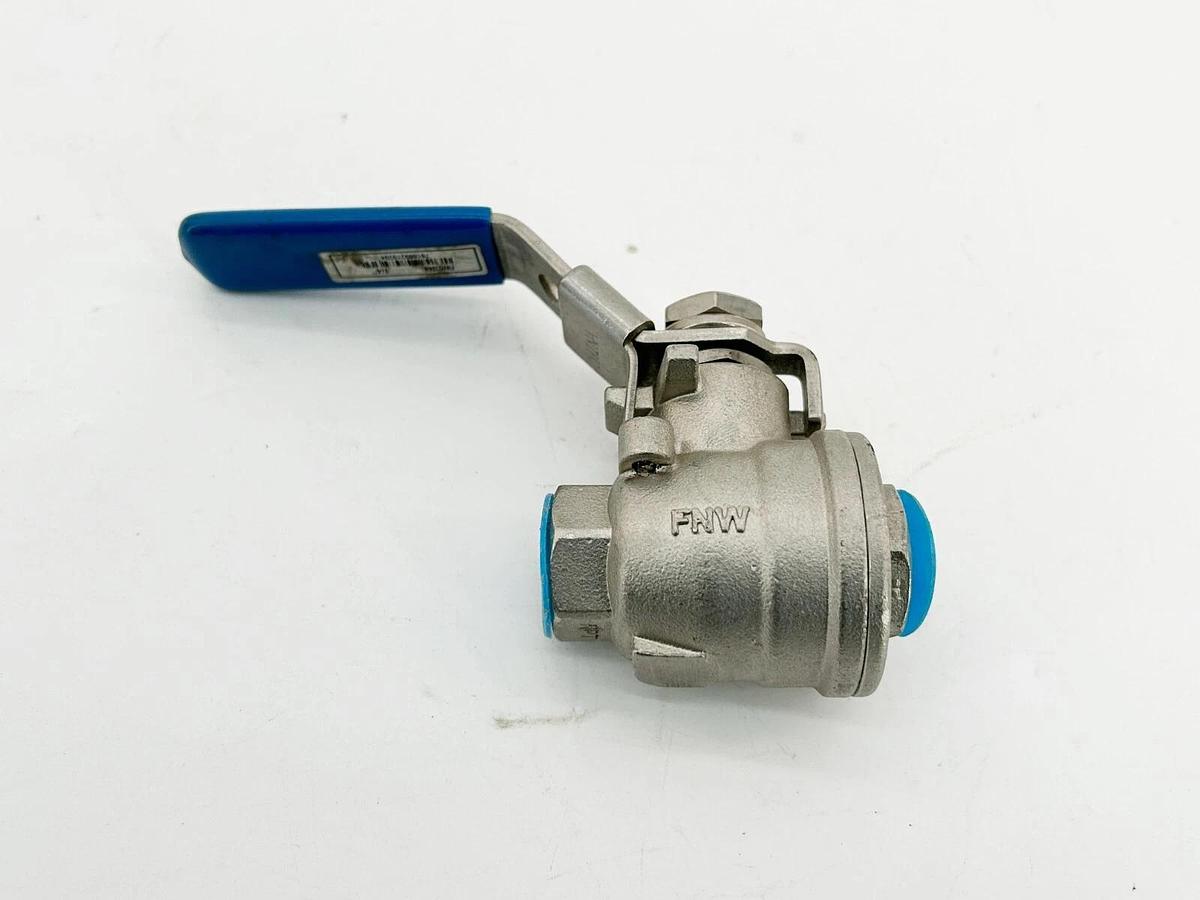 New FNW FNW220AB Ball Valve 1/4" 2 Full Port Locking Lever