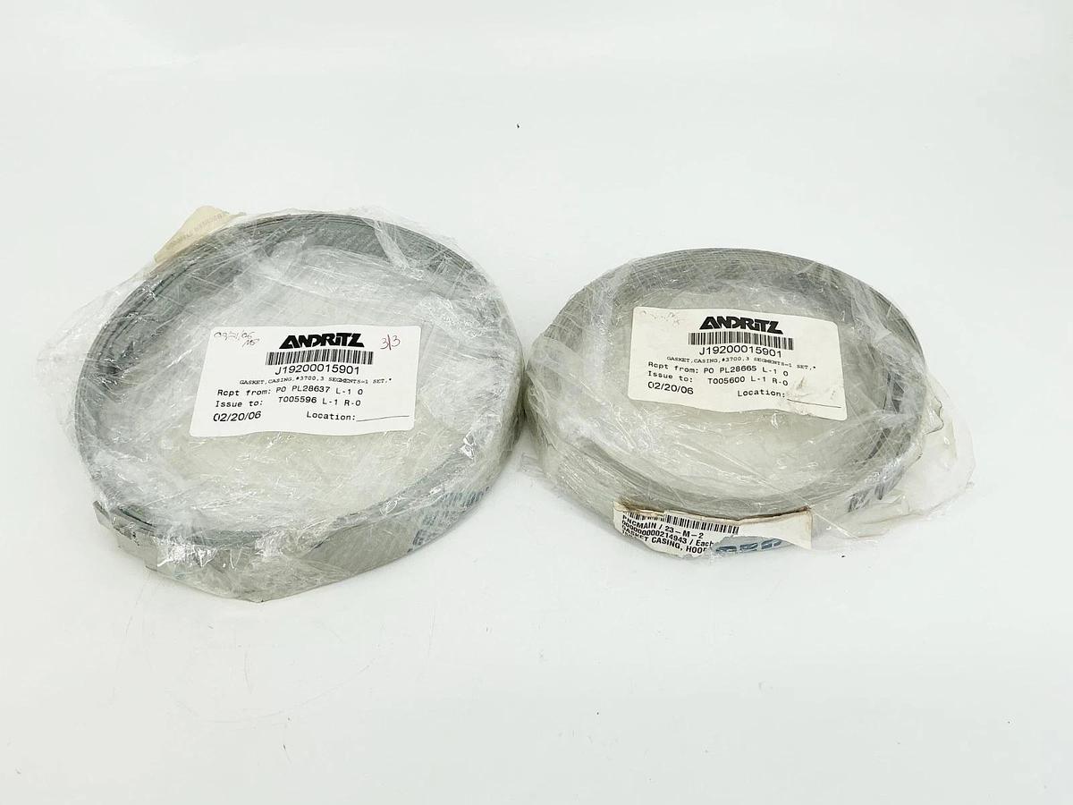 New Lot of 2 Andritz J19200015901 Gasket Casing #3700 3 Segments 1 Set