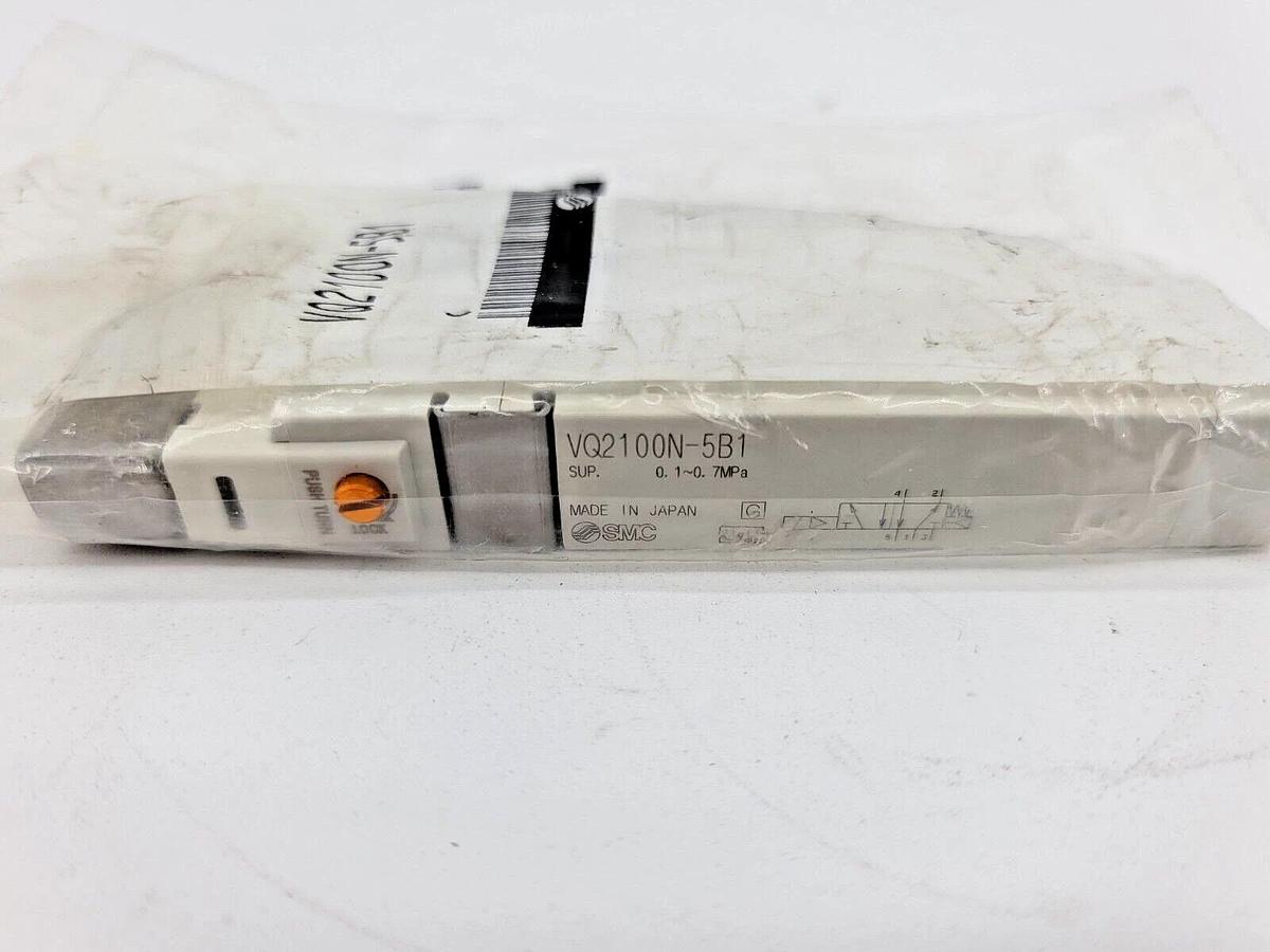 New SMC VQ2100N-5B1 Solenoid Valve 5-Port Plug-In 0.1~0.7MPa