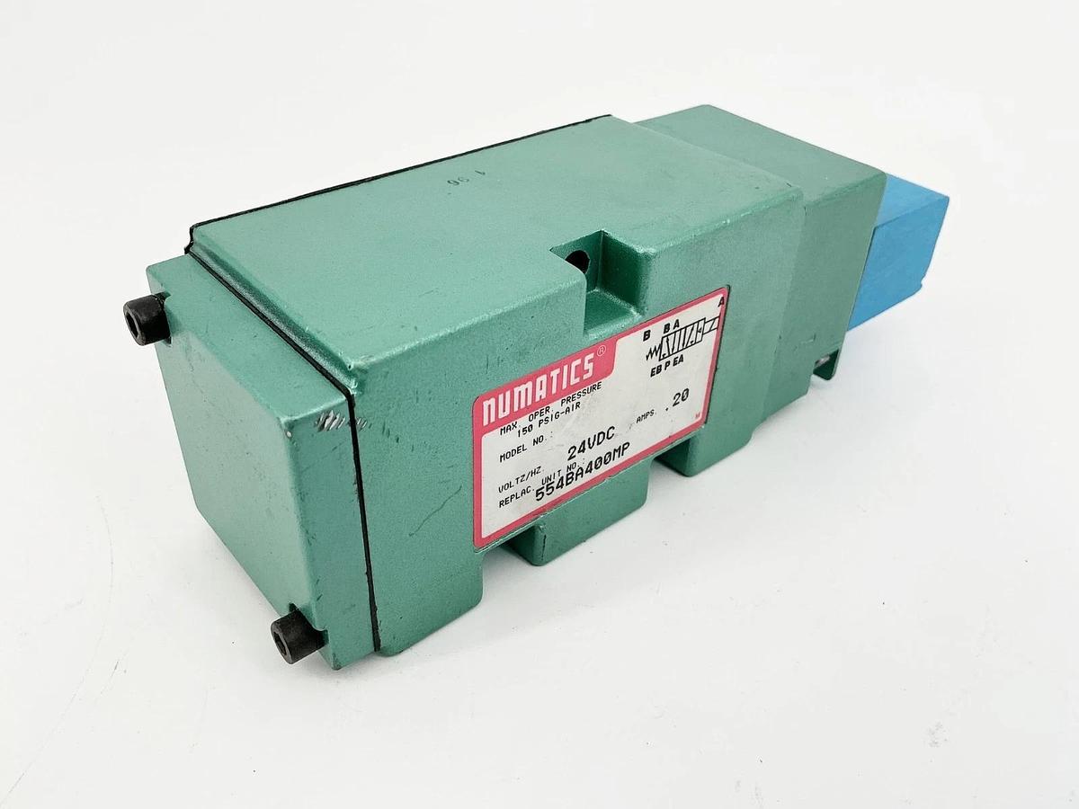 New Numatic 554BA400MP Solenoid Valve 24VDC .20A 150PSIG 554BA400MP000061 - No B