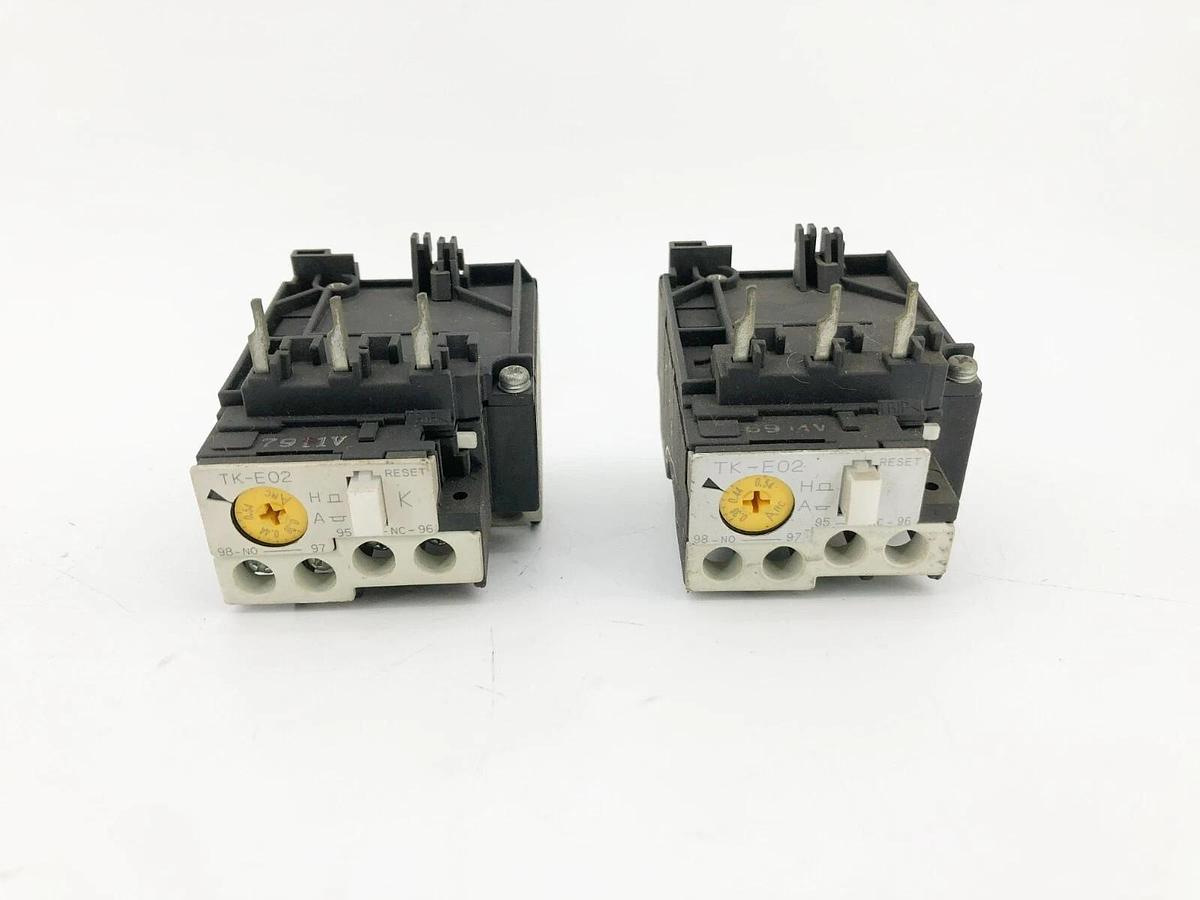 Used Lot of 2 Fuji Electric TK-E02-54 Thermal Overload Relays 0.36-0.54A
