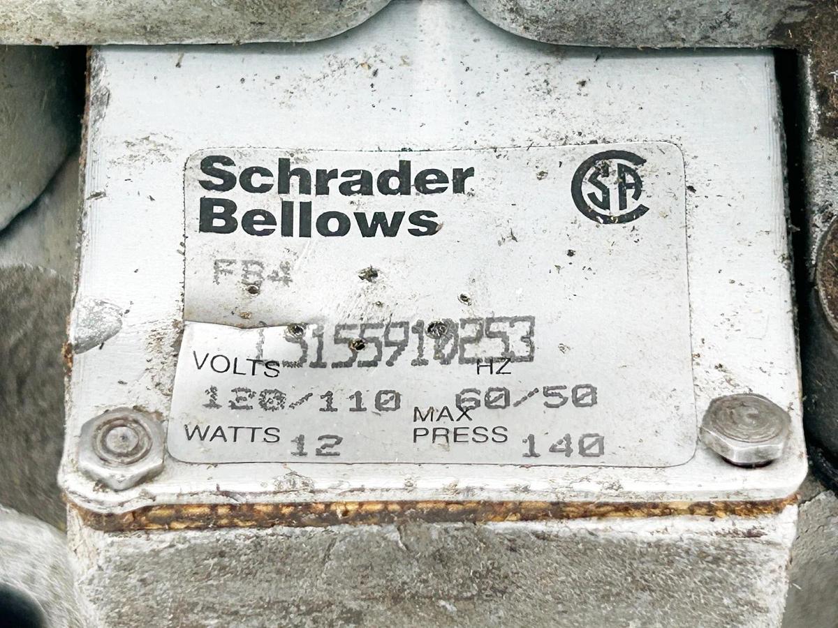 Used Schrader Bellows L5155910253 Solenoid Valve 120Vac 1/2 4W2P DBL