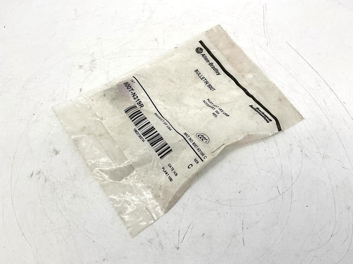 Lot of 3 New Allen Bradley 800T-N319R Ser C Pilot Light LED Lamp Red 24V
