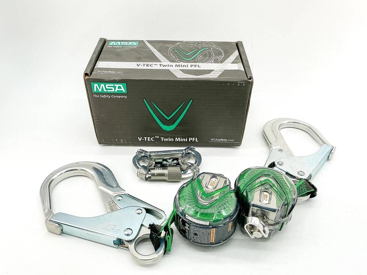 New MSA 63111-00A V-Tec Twin Mini PFL 6' Web SRL Twin-Leg Aluminum Rebar Hooks