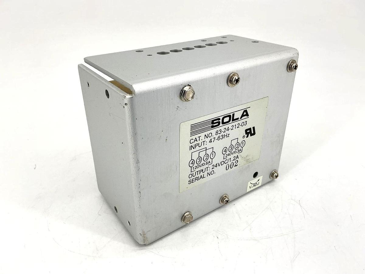 New Sola 83-24-212-03 Power Supply 120/240VAC 47-63HZ 1.2A 24VDC 50/60HZ -No Box