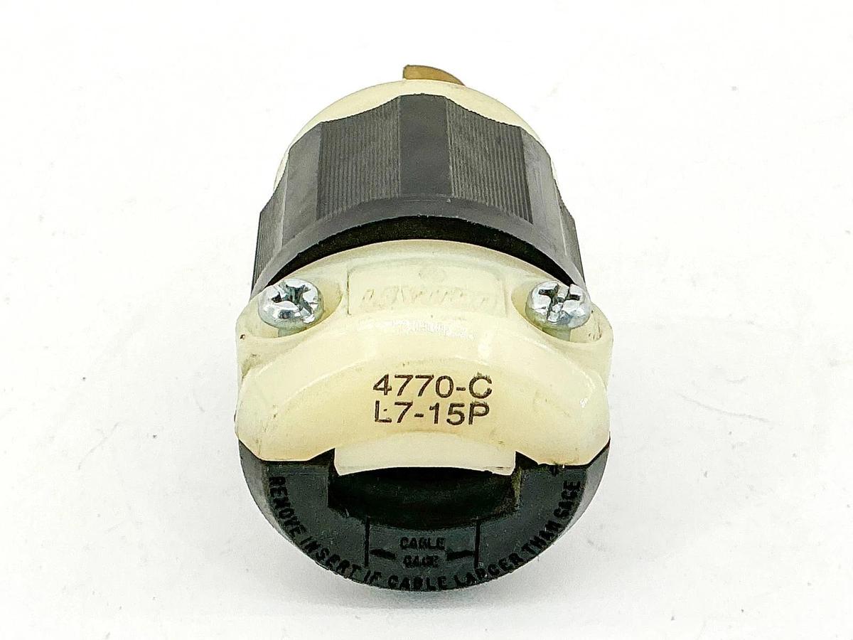 New Lot of 4 Leviton 4770-CL7-15P Locking Plug 15A 277V - No Box