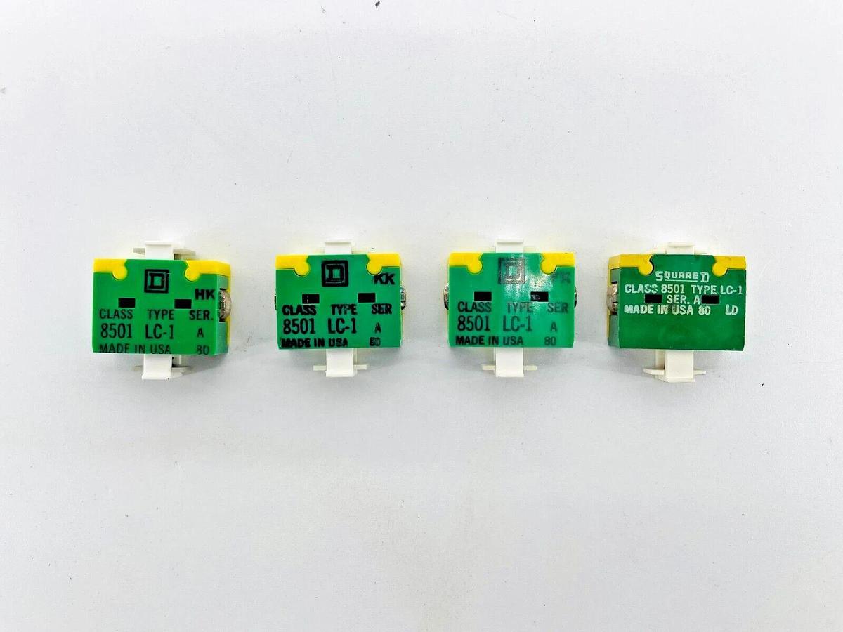 Lot of 4 New Square D 8501LC1 Relay Contact Cartridge Ser A